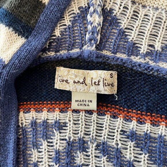 Womens Live and Let Live Hooded Cardigan - S - Picture 7 of 7